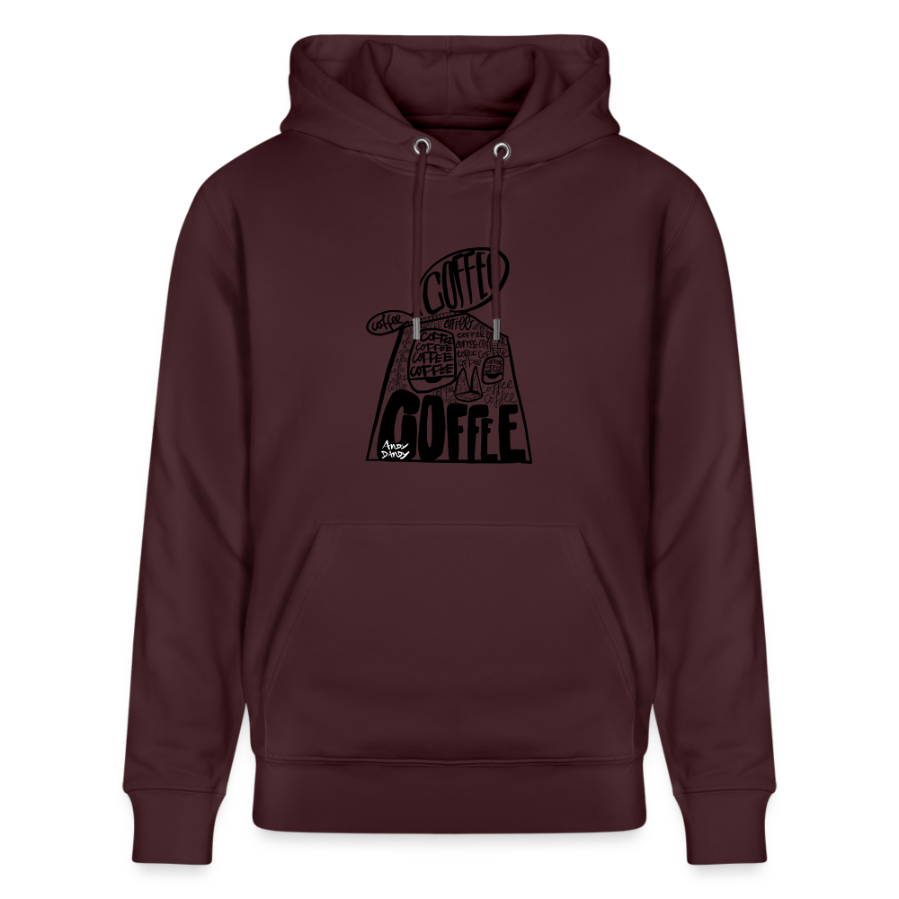 Coffee on my mind. Uniseks bio-hoodie. - maroon