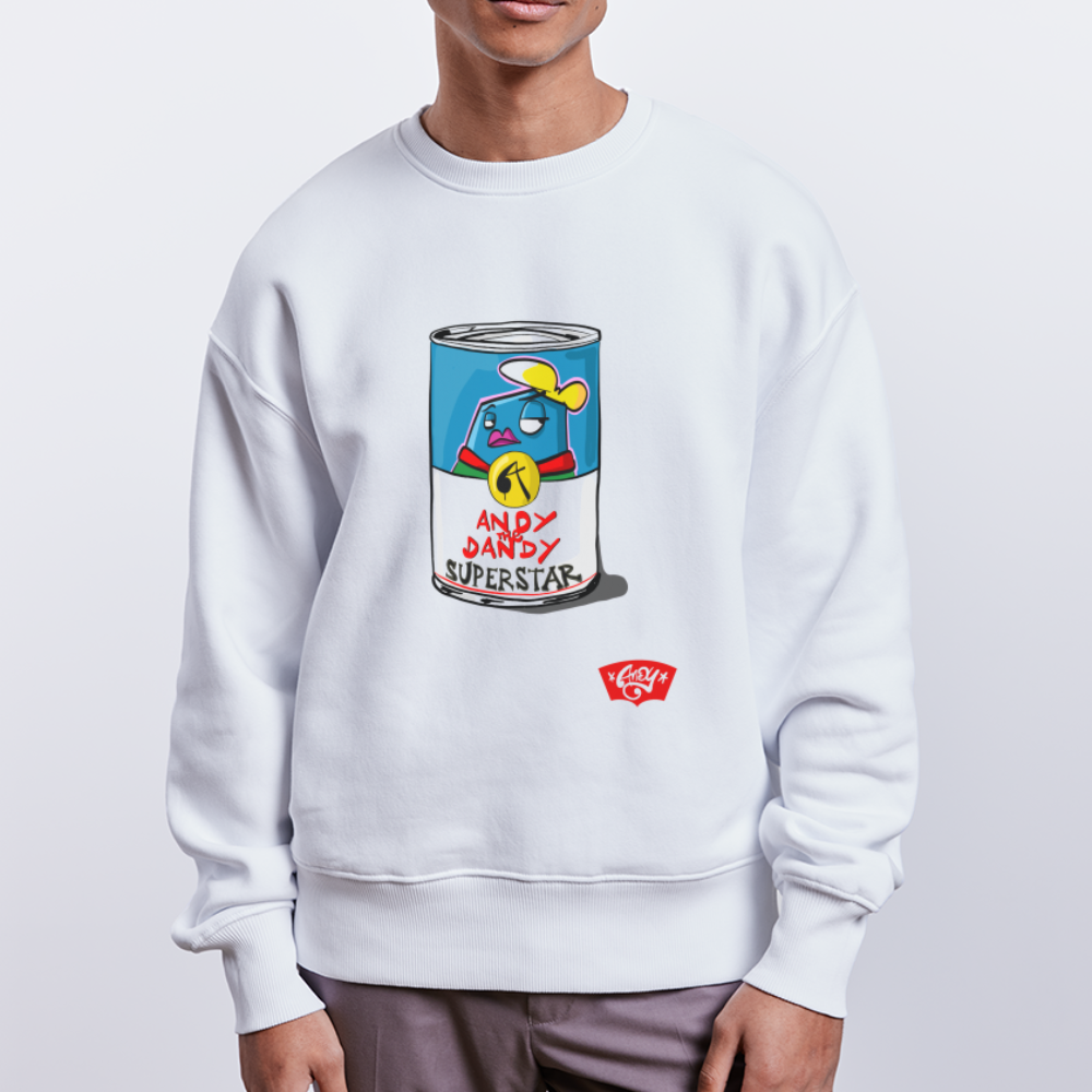 Superstar Soup. Uniseks oversize bio-sweater. - wit