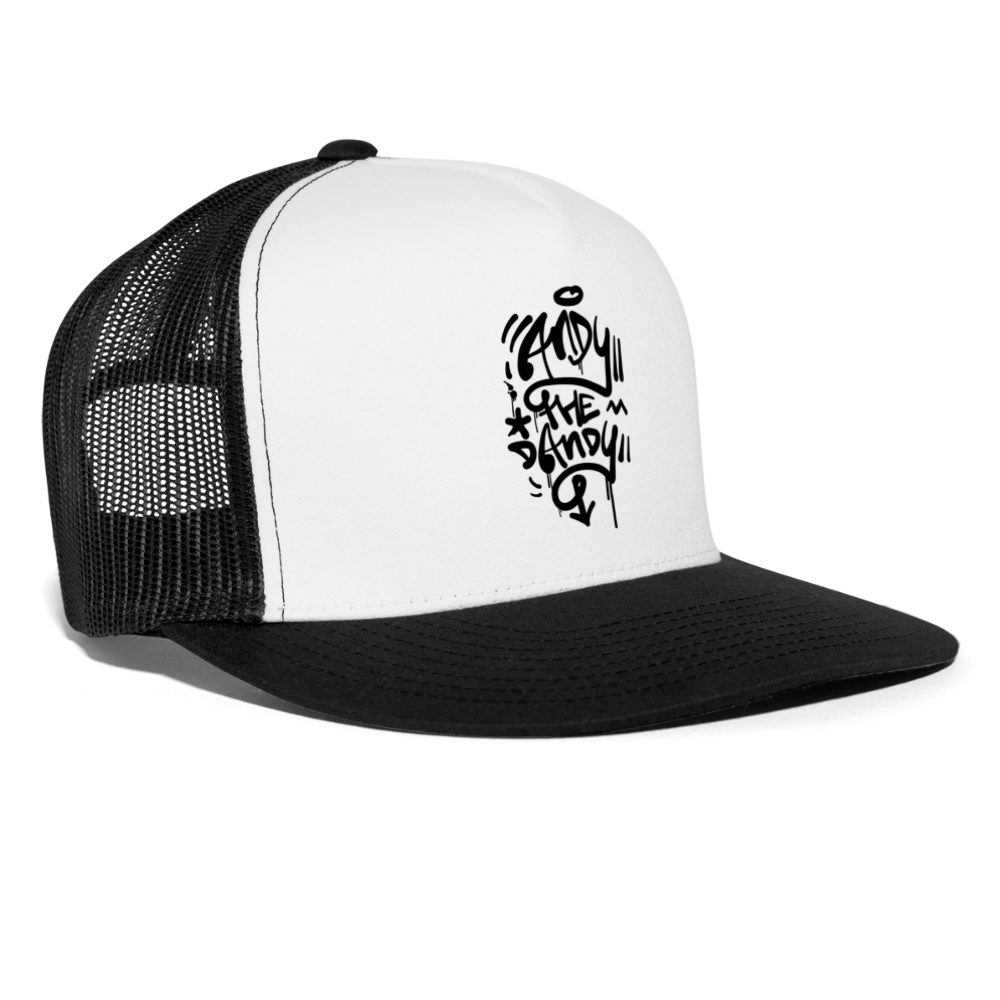 Andy the dandy black tag. Trucker Cap - wit/zwart