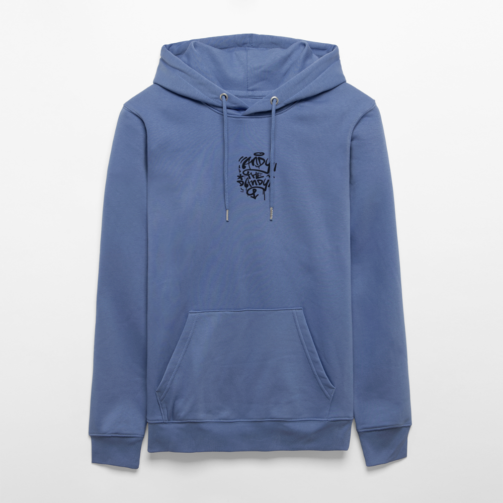 Knock out Andy. Back. Uniseks bio-hoodie - blauw