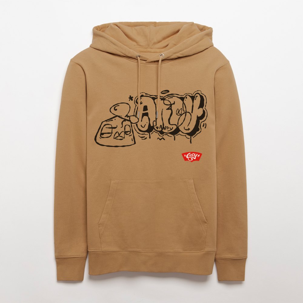 Heads up and throw up. Uniseks bio-hoodie - Latte