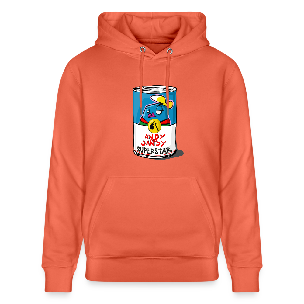 Superstar soup. Andy. Uniseks bio-hoodie. - lichtrood