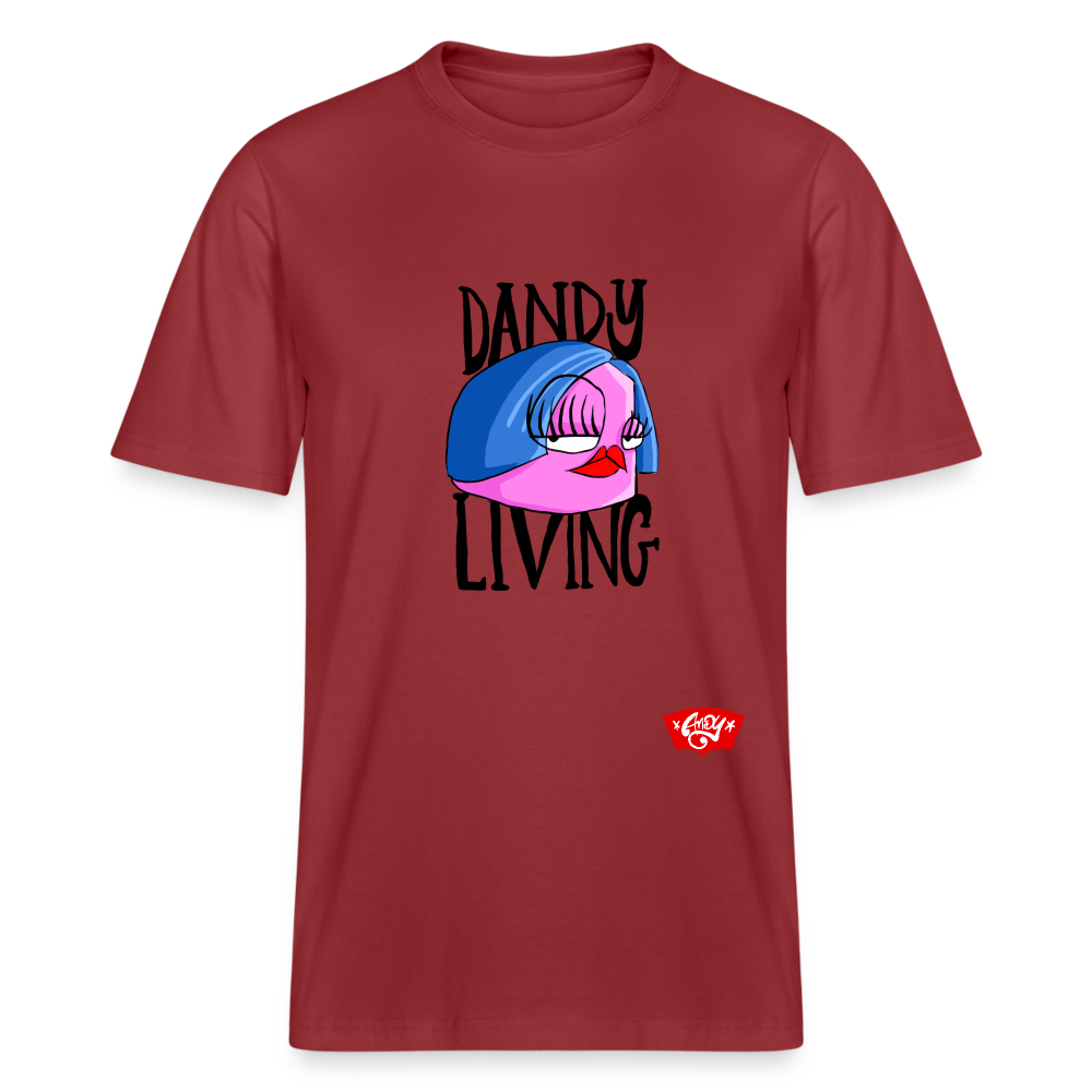 Dandy Living. Sandy the Dandy. Unisex t-shirt - aarderood