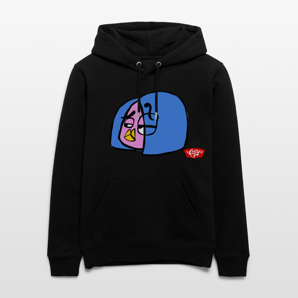 Questionmark Candy the Dandy. Uniseks bio-hoodie - zwart