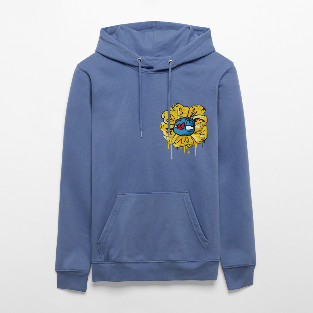 Flower Shower Andy. Uniseks bio-hoodie - blauw