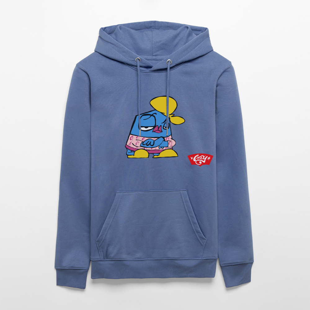 Arms crossed Andy. Uniseks bio-hoodie - blauw