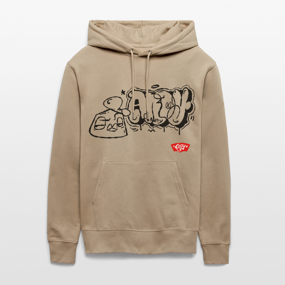 Heads up and throw up. Uniseks bio-hoodie - beige