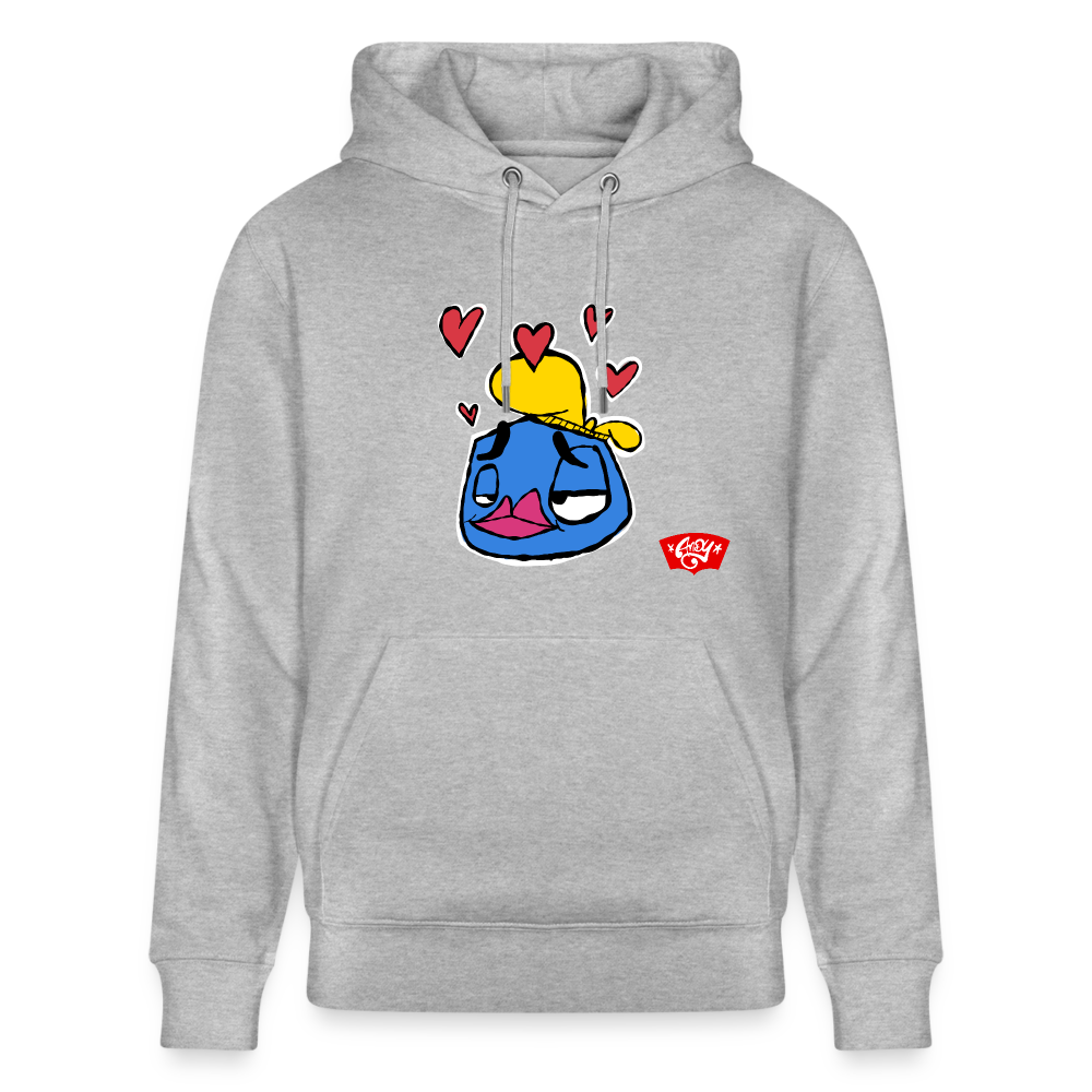 Love is in the Air. Uniseks bio-hoodie - grijs gemêleerd