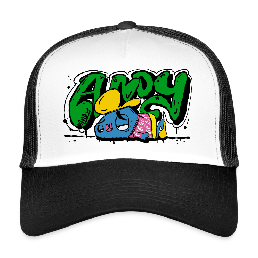 Flushed. Andy. Trucker Cap - wit/zwart