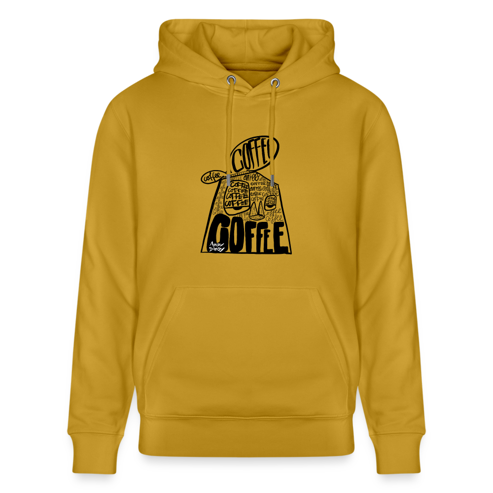 Coffee on my mind. Uniseks bio-hoodie. - oker