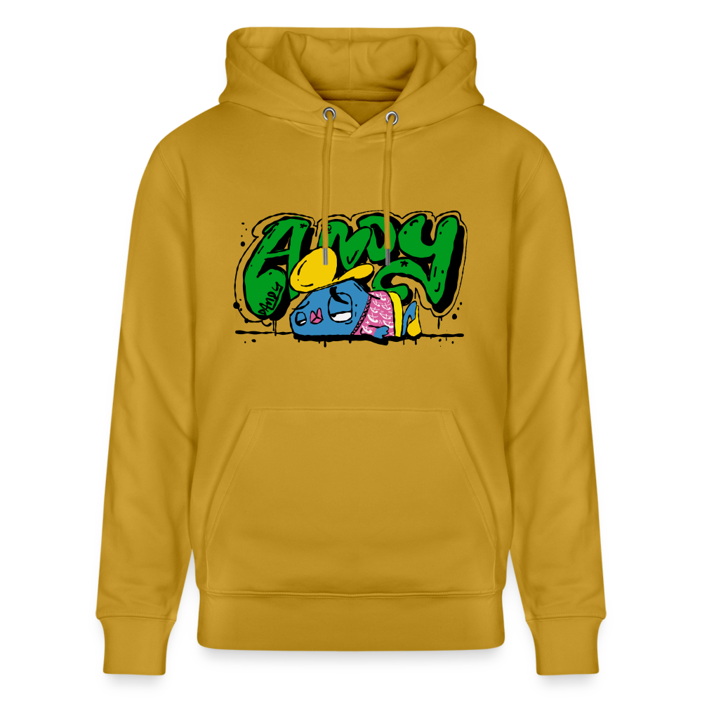 Flushed Andy. Uniseks bio-hoodie - oker