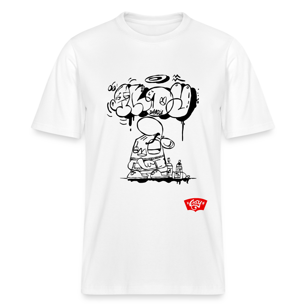 White spraypaing. Andy. Uniseks T-shirt - wit