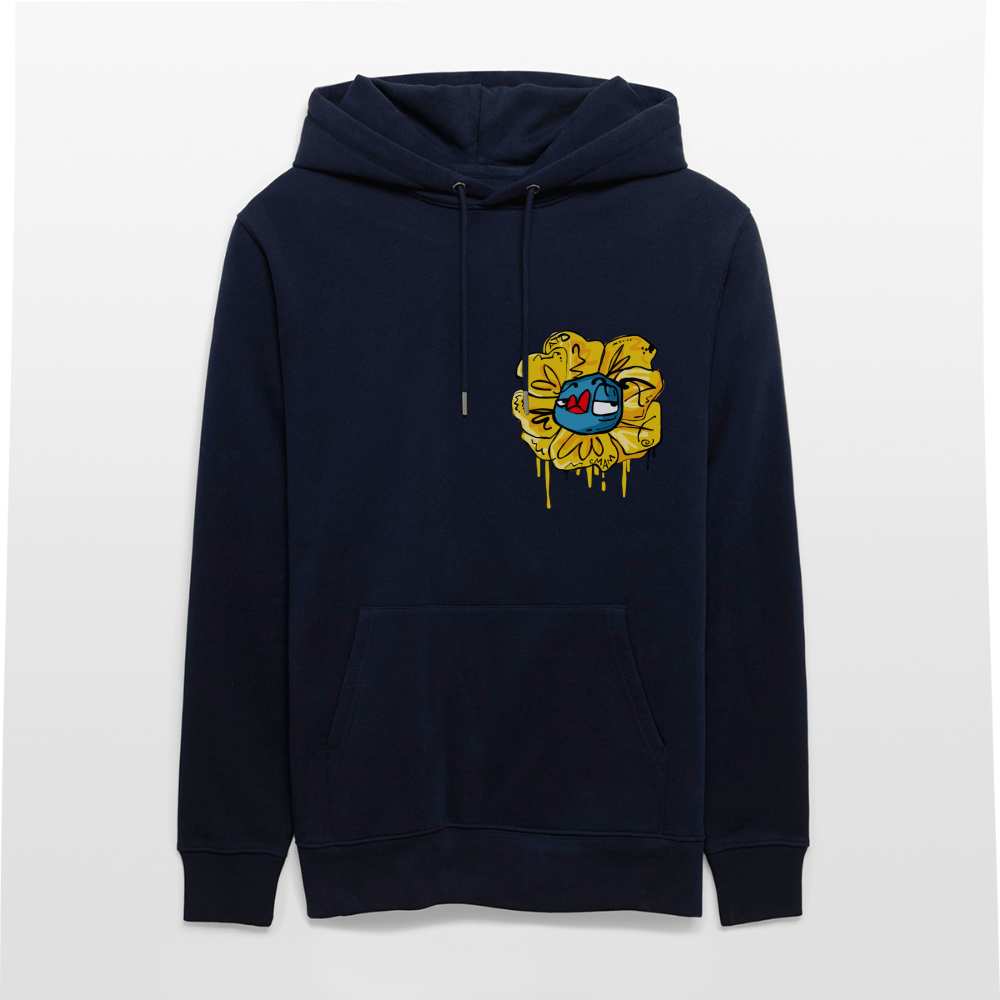 Flower Shower Andy. Uniseks bio-hoodie - marine