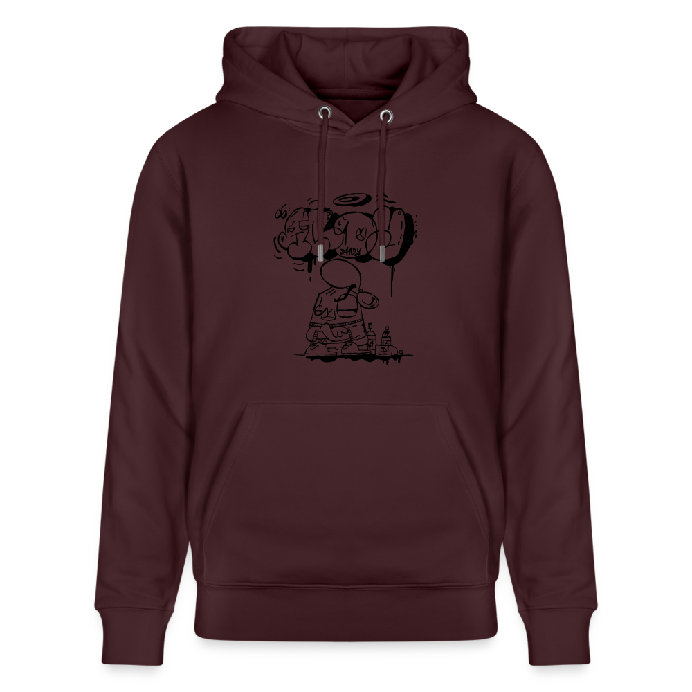 Spraypaint Throw up Andy. Uniseks bio-hoodie. - maroon