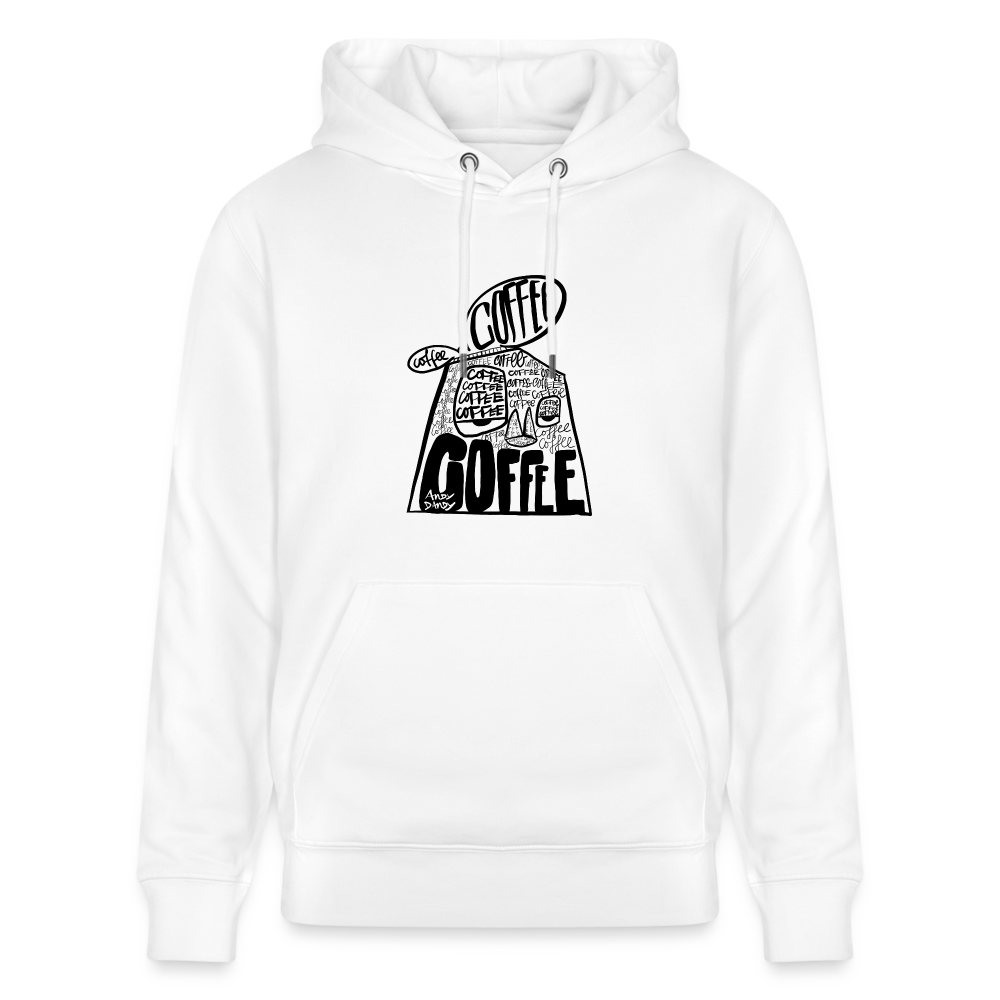 Coffee on my mind. Uniseks bio-hoodie. - wit