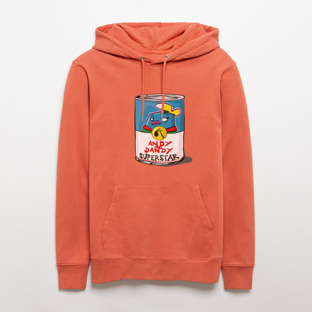 Superstar soup. Andy. Uniseks bio-hoodie. - lichtrood