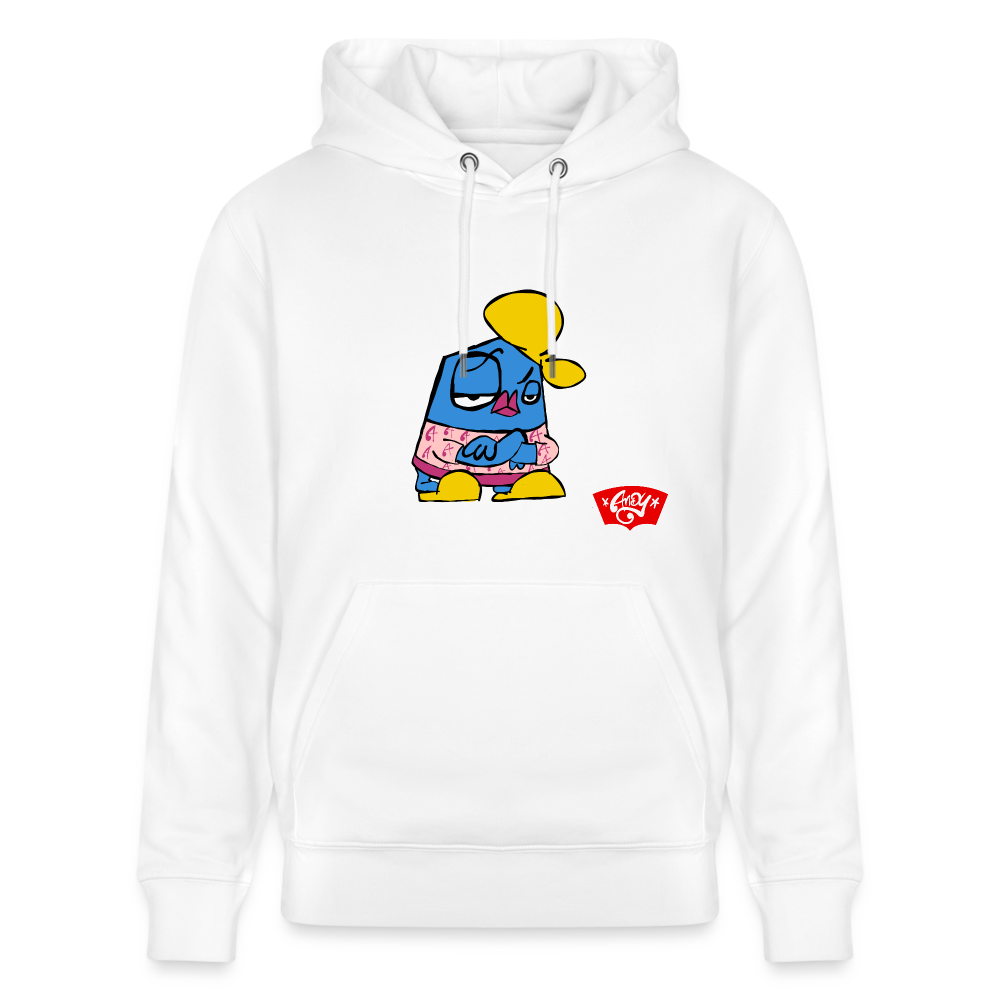 Arms crossed Andy. Uniseks bio-hoodie - wit