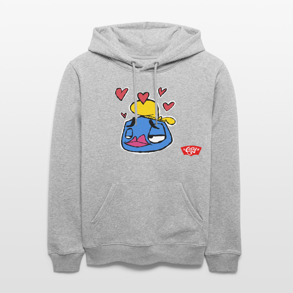 Love is in the Air. Uniseks bio-hoodie - grijs gemêleerd