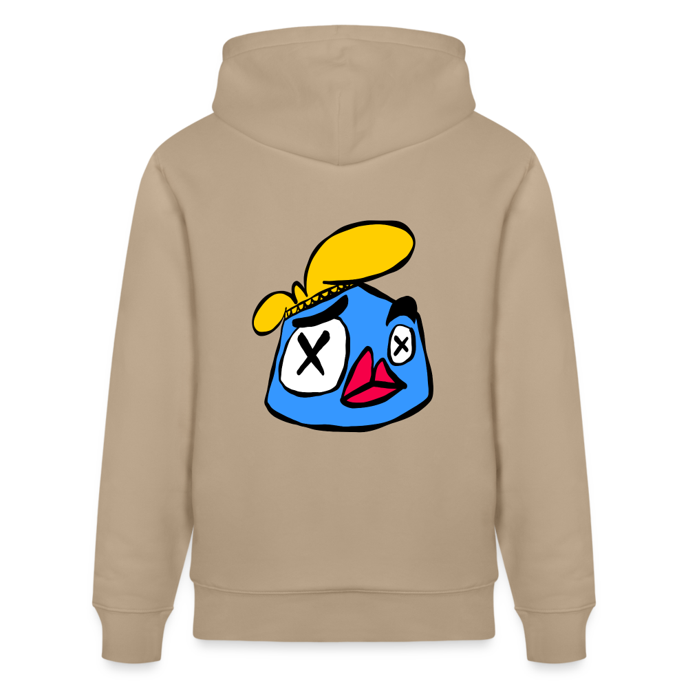 Knock out Andy. Back. Uniseks bio-hoodie - beige