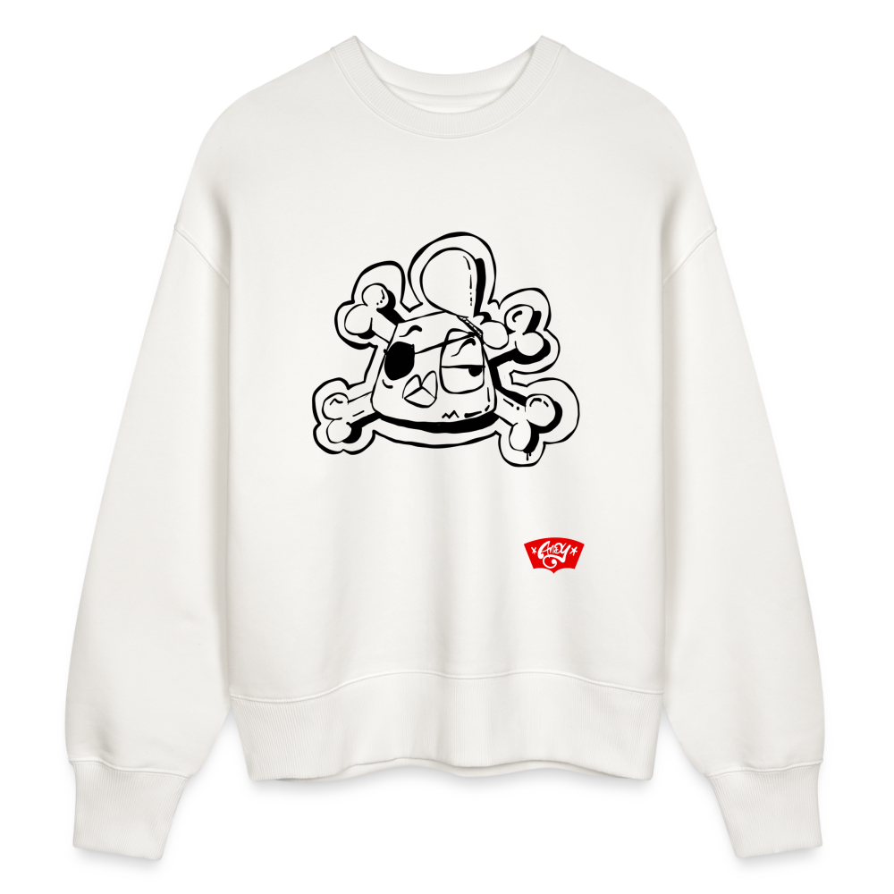 Pirate Andy the Dandy. Uniseks oversize bio-sweater - OFF WHITE