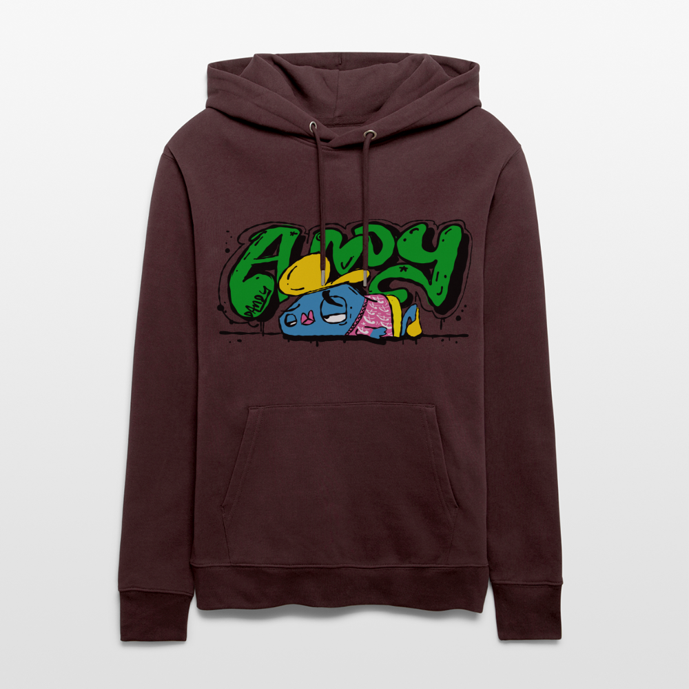 Flushed Andy. Uniseks bio-hoodie - maroon