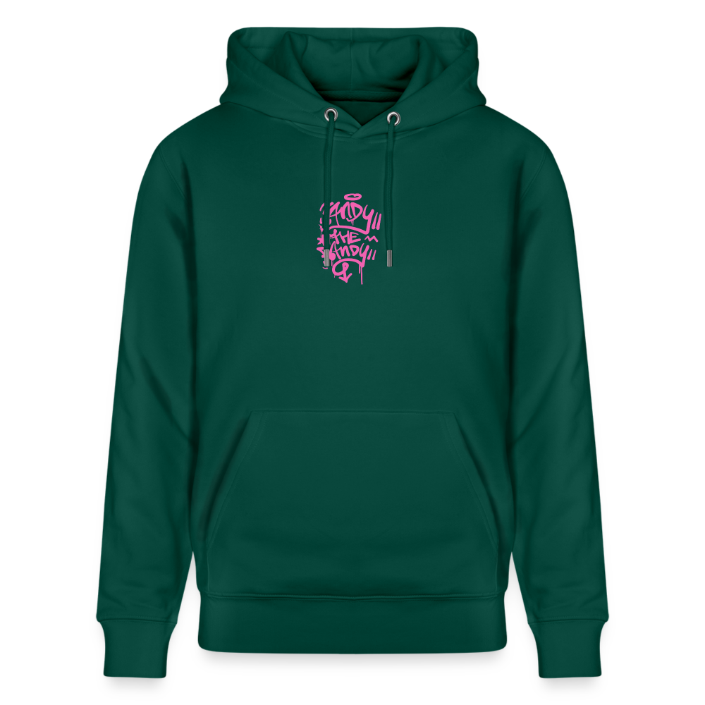 Tag fill in Andy. Uniseks bio-hoodie. - forest