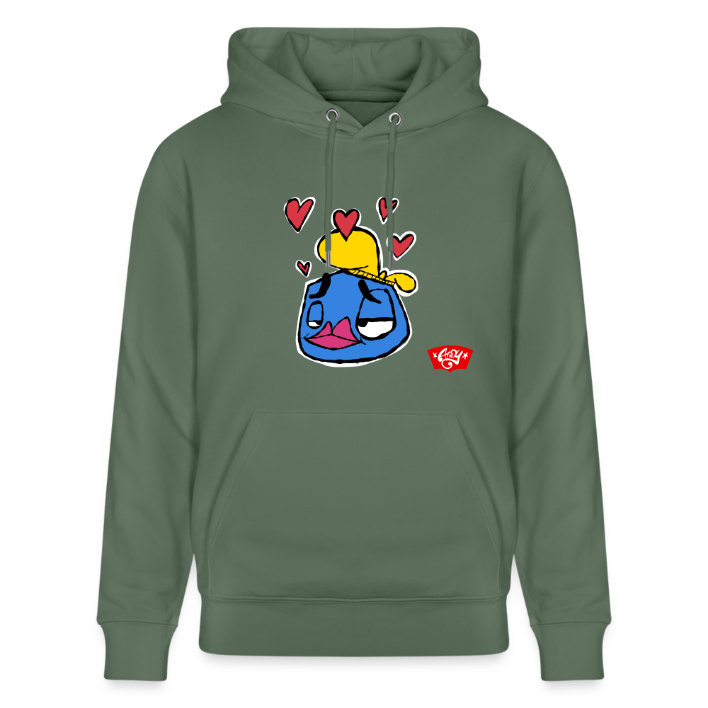 Love is in the Air. Uniseks bio-hoodie - dennengroen