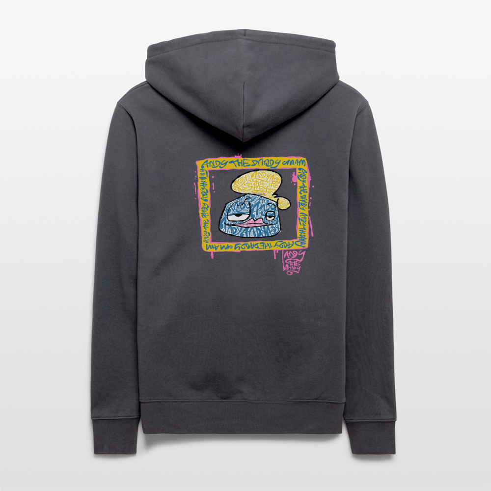 Tag fill in Andy. Uniseks bio-hoodie. - indigo