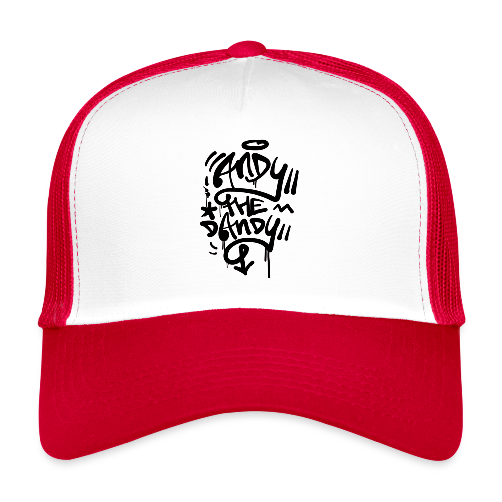 Andy the dandy black tag. Trucker Cap - wit/rood