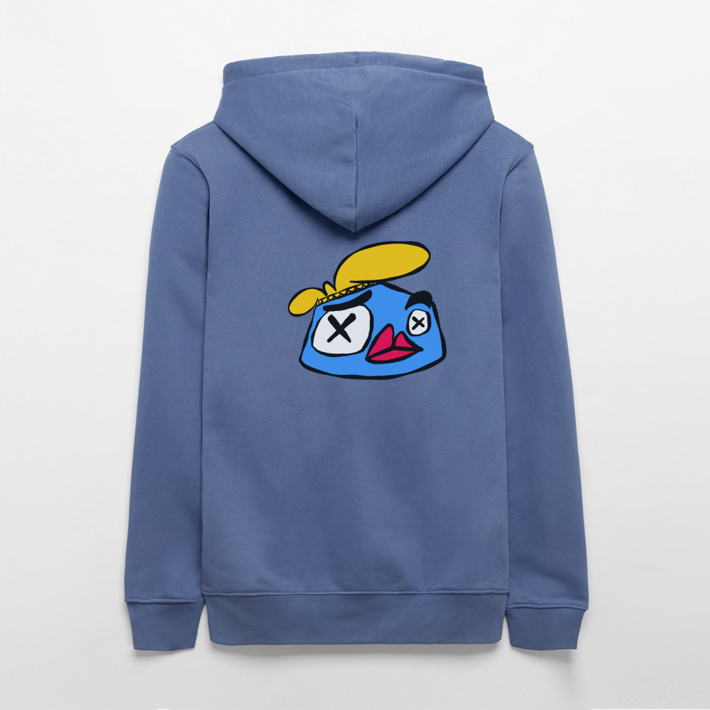 Knock out Andy. Back. Uniseks bio-hoodie - blauw