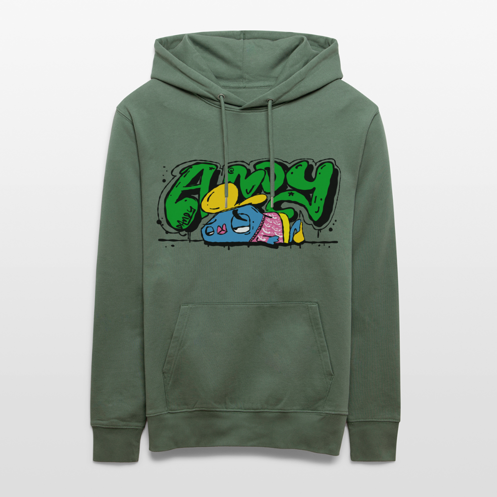 Flushed Andy. Uniseks bio-hoodie - dennengroen