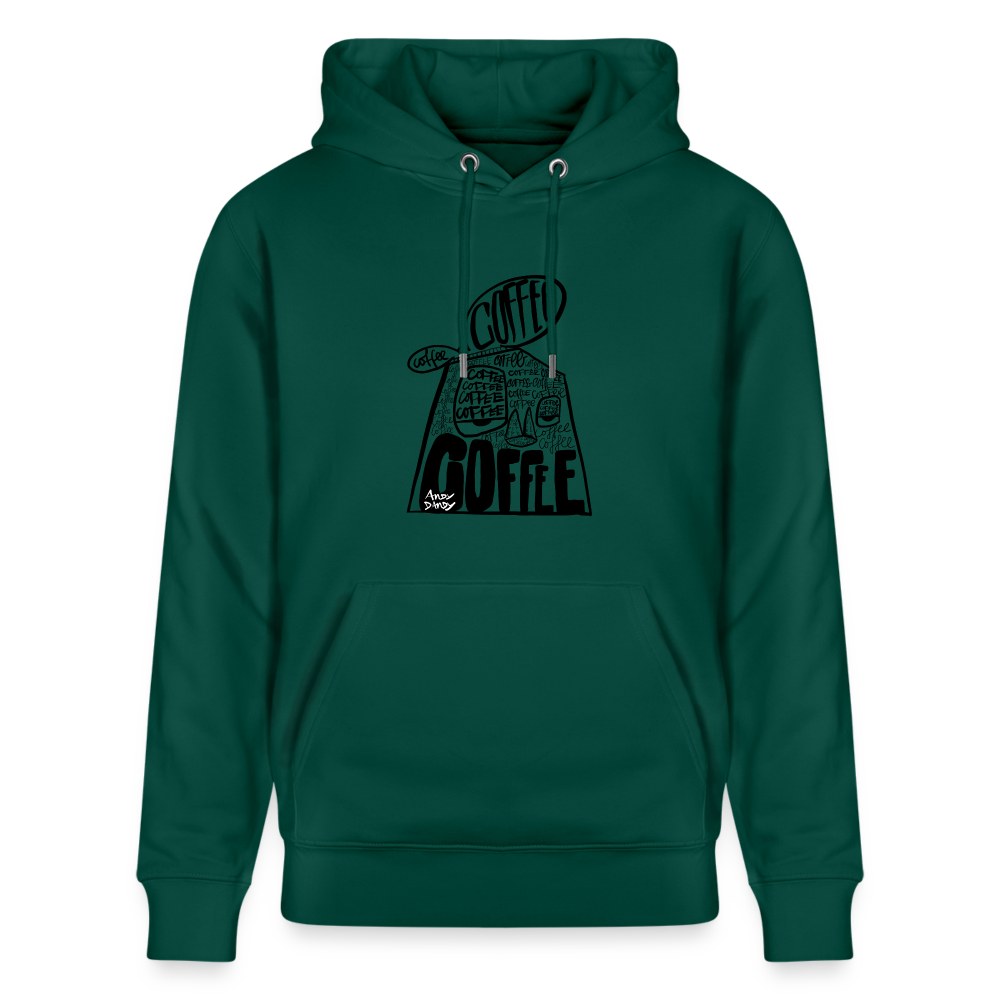 Coffee on my mind. Uniseks bio-hoodie. - forest