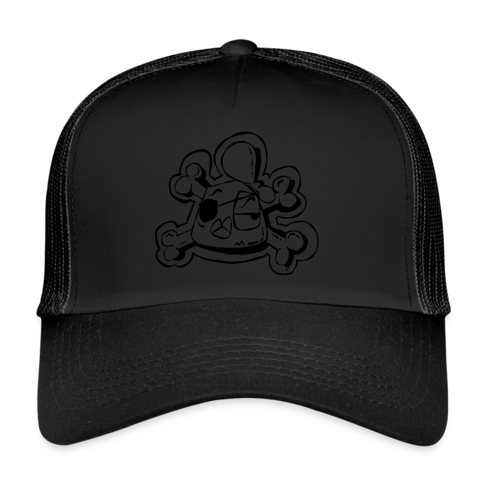 Pirate club Andy the Dandy. Trucker Cap - zwart/zwart