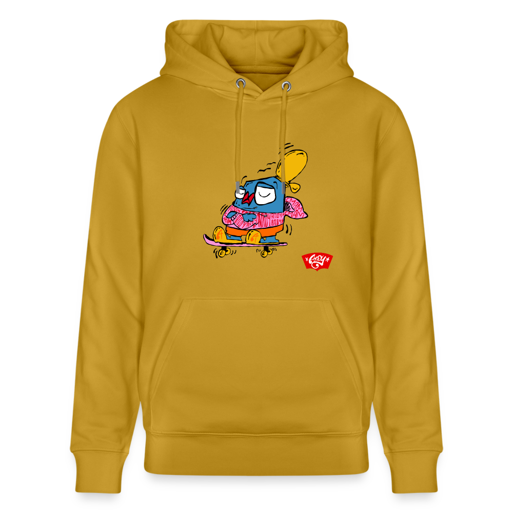 Skating with an attitude. Uniseks bio-hoodie. - oker