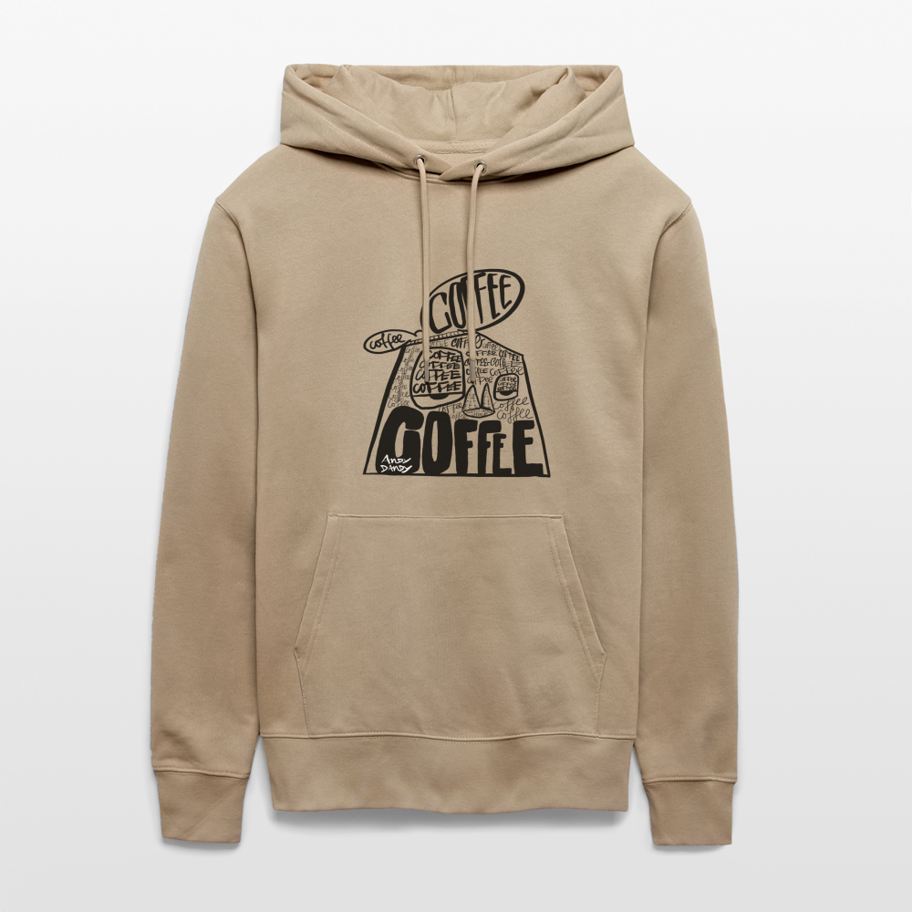 Coffee on my mind. Uniseks bio-hoodie. - beige