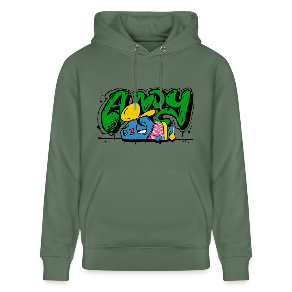 Flushed Andy. Uniseks bio-hoodie - dennengroen