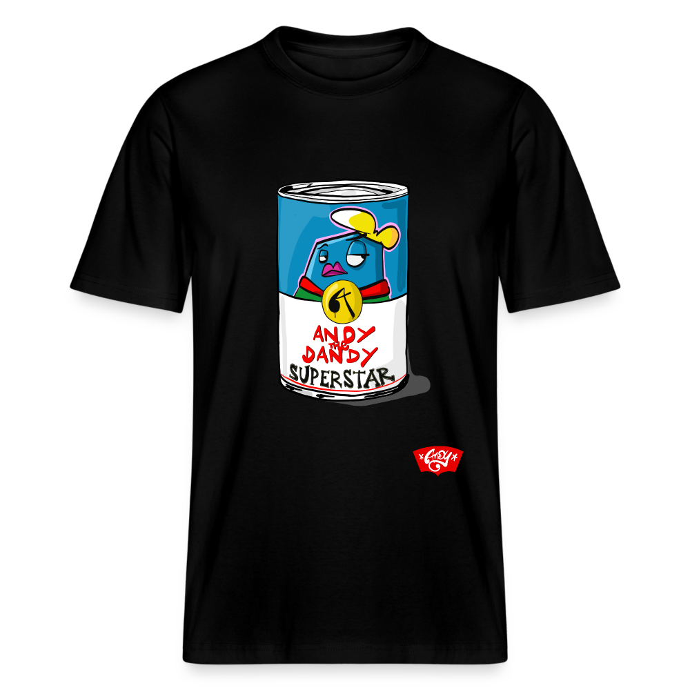 Campbells Superstar Soup. Andy the Dandy. Uniseks T-shirt. - zwart