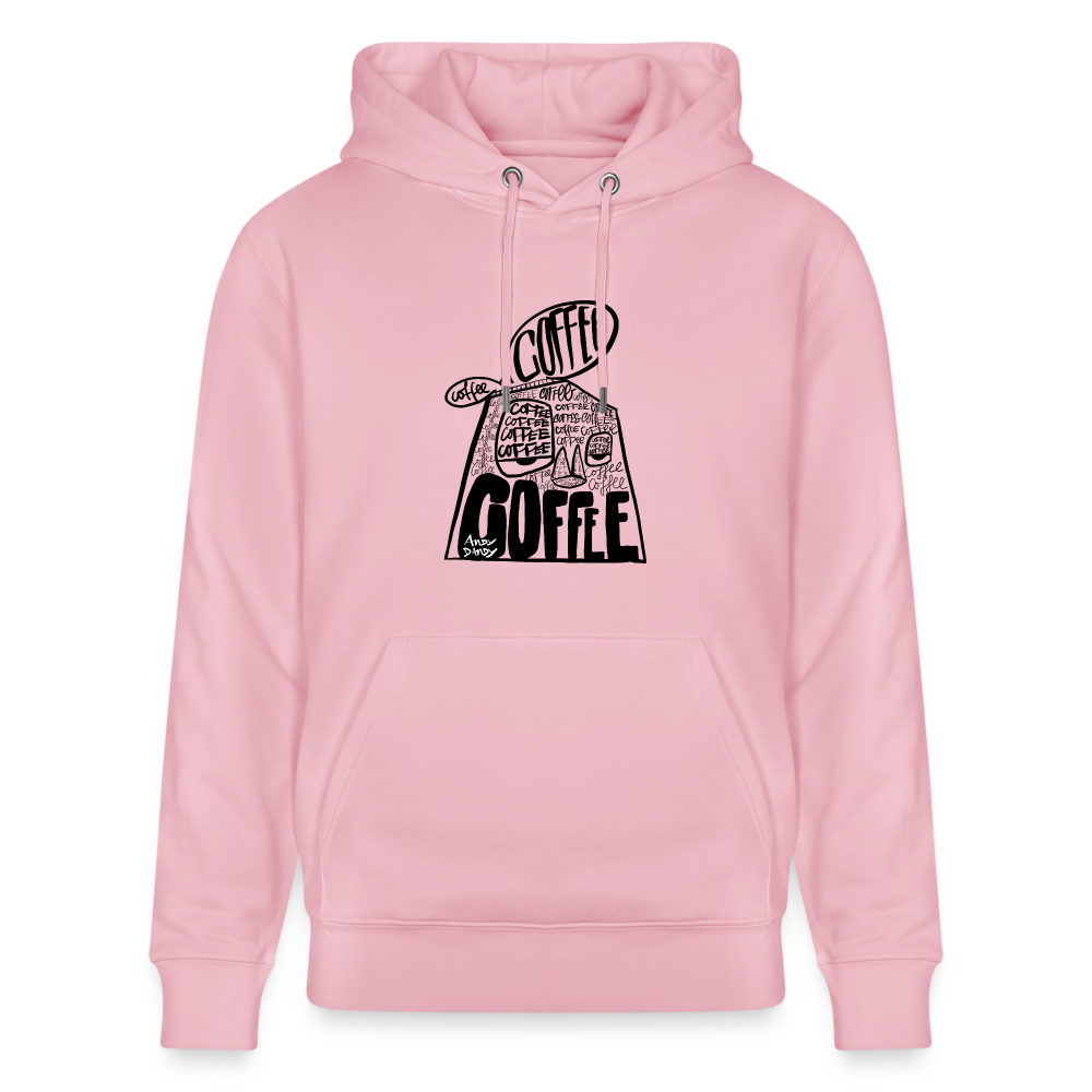 Coffee on my mind. Uniseks bio-hoodie. - lichtroze