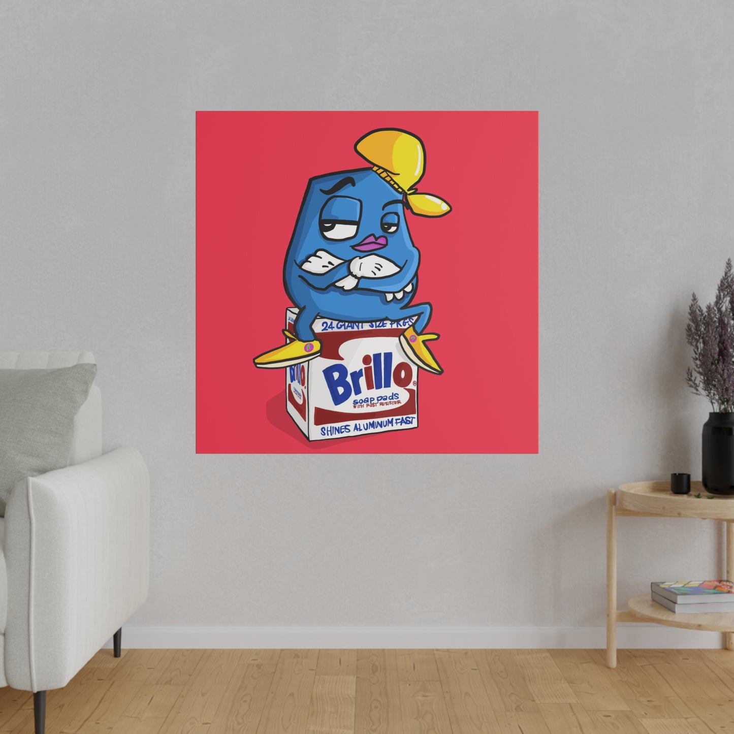 Andy the Dandy hommage to pop art. Brillo art. Sqaure