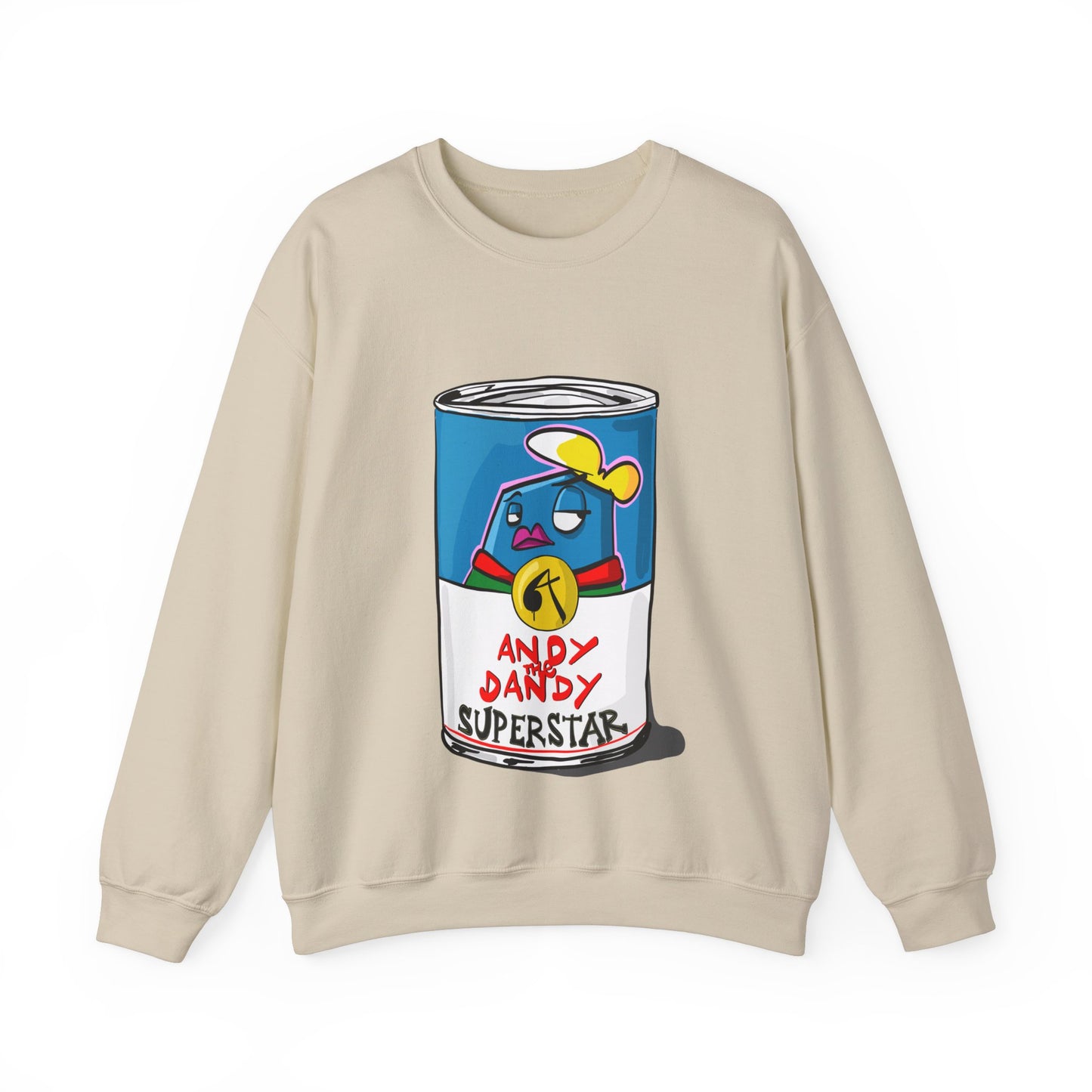 Andy the Dandy superstar Campbell soup. Uniseks.  Sweater.