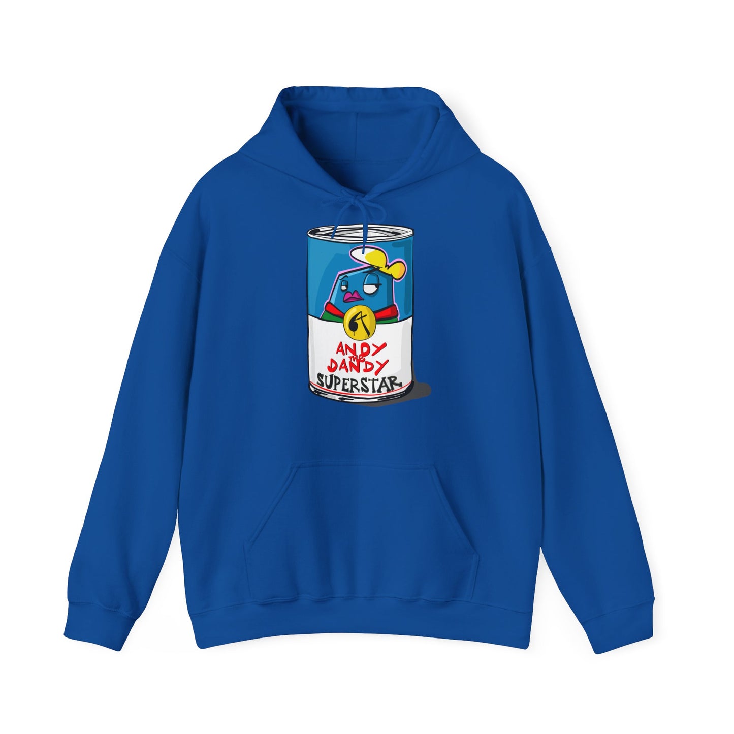 Andy the Dandy superstar Campbell soup. Uniseks.  Hoodie m/v