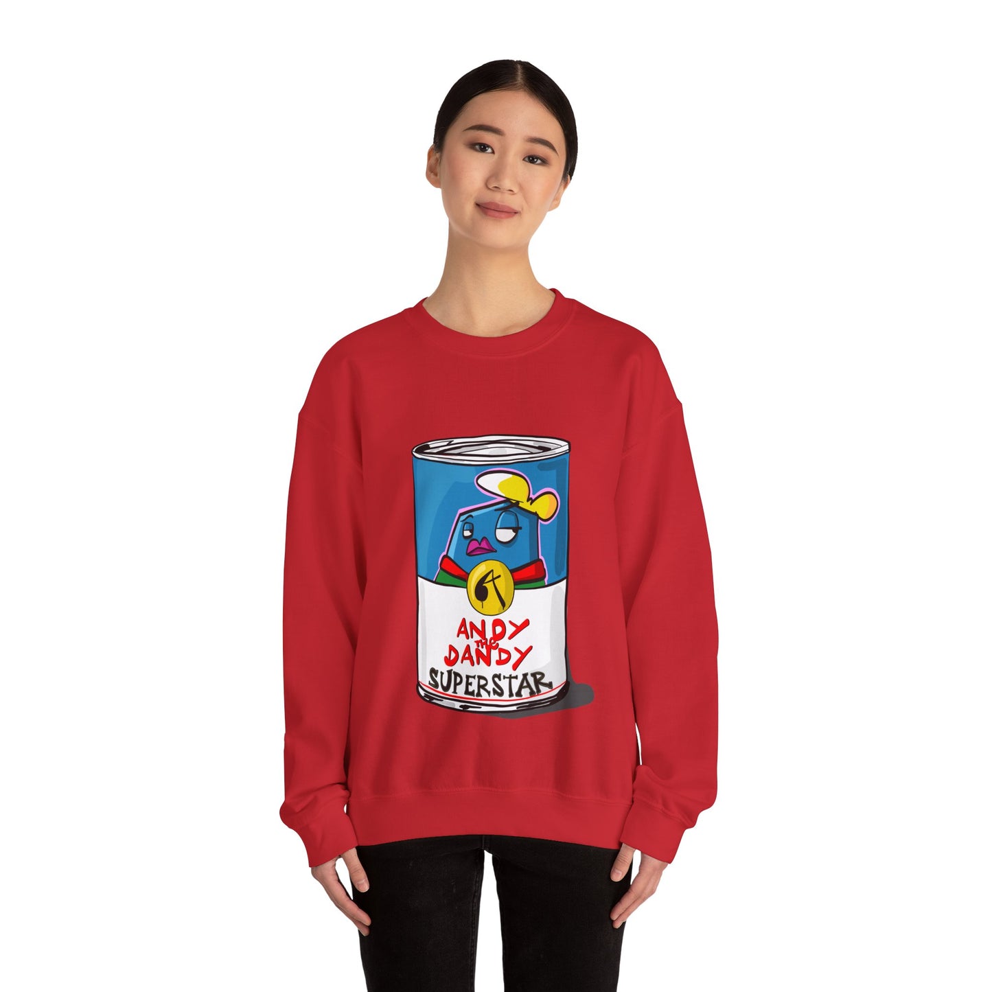 Andy the Dandy superstar Campbell soup. Uniseks.  Sweater.