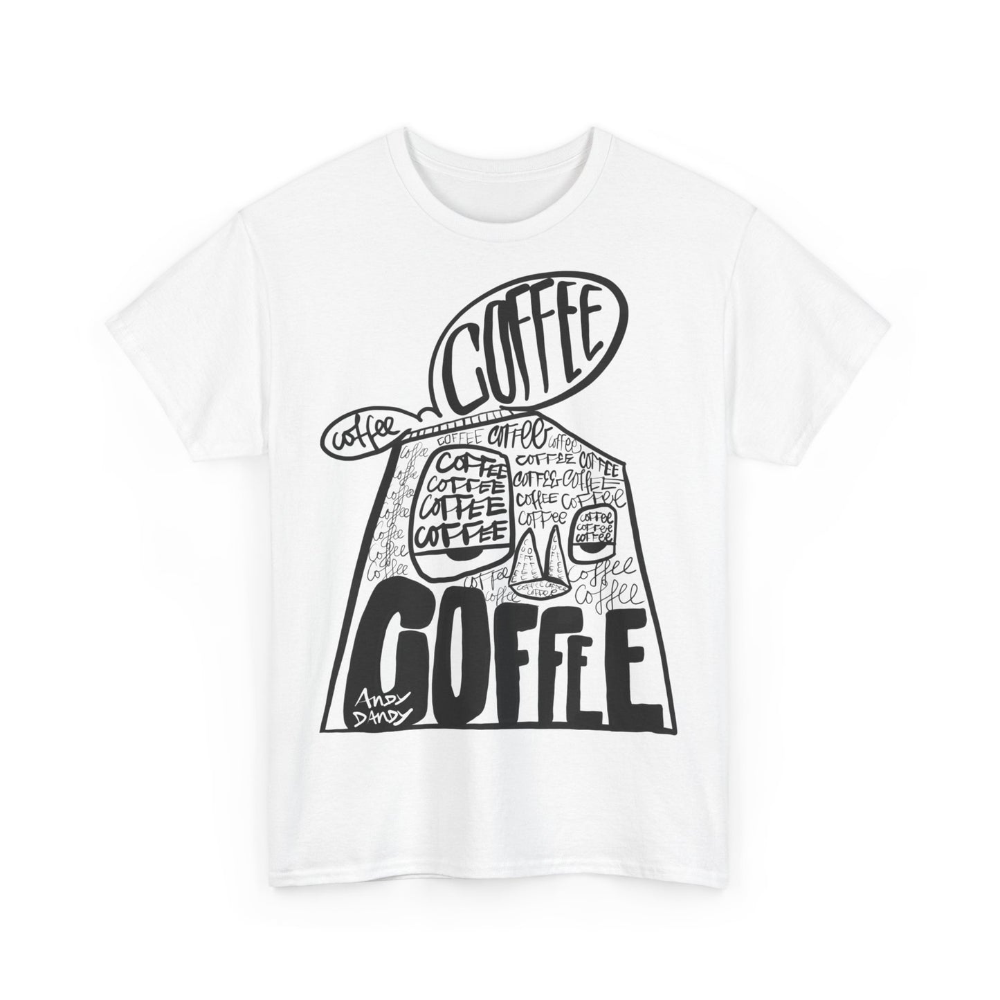 Andy Coffee minded. Uniseks. T-shirt.